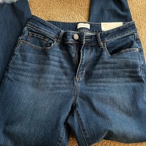 Loft outlet cropped jeans, dark wash